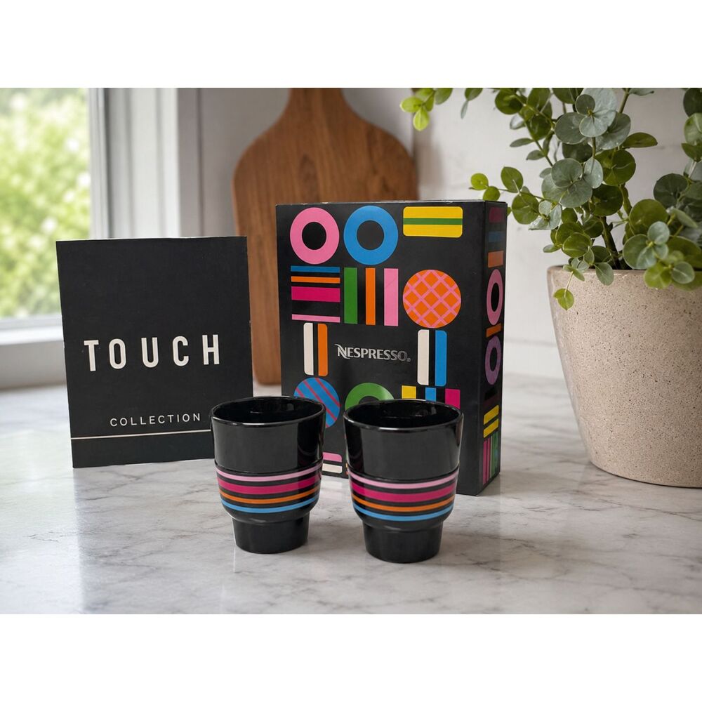 Nespresso Touch Collection Espresso Cups Set of 2 by Gckeler Michels w/ Box